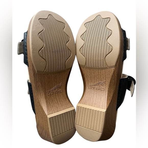 Dansko Sophie Sandals Women's 42 US 11.5-12 Slides Black Leather - 9841022200 - Picture 6 of 8